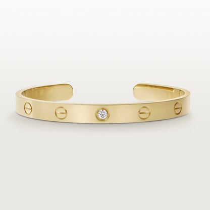 Lume Jewelry 「LOVE BRACELET」6.1MM 1ダイヤモンド オープンカフ