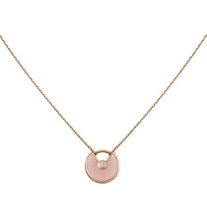 Lume Jewelry「アミュレット ローズゴールド ピンクマザーオブパール ネックレス」