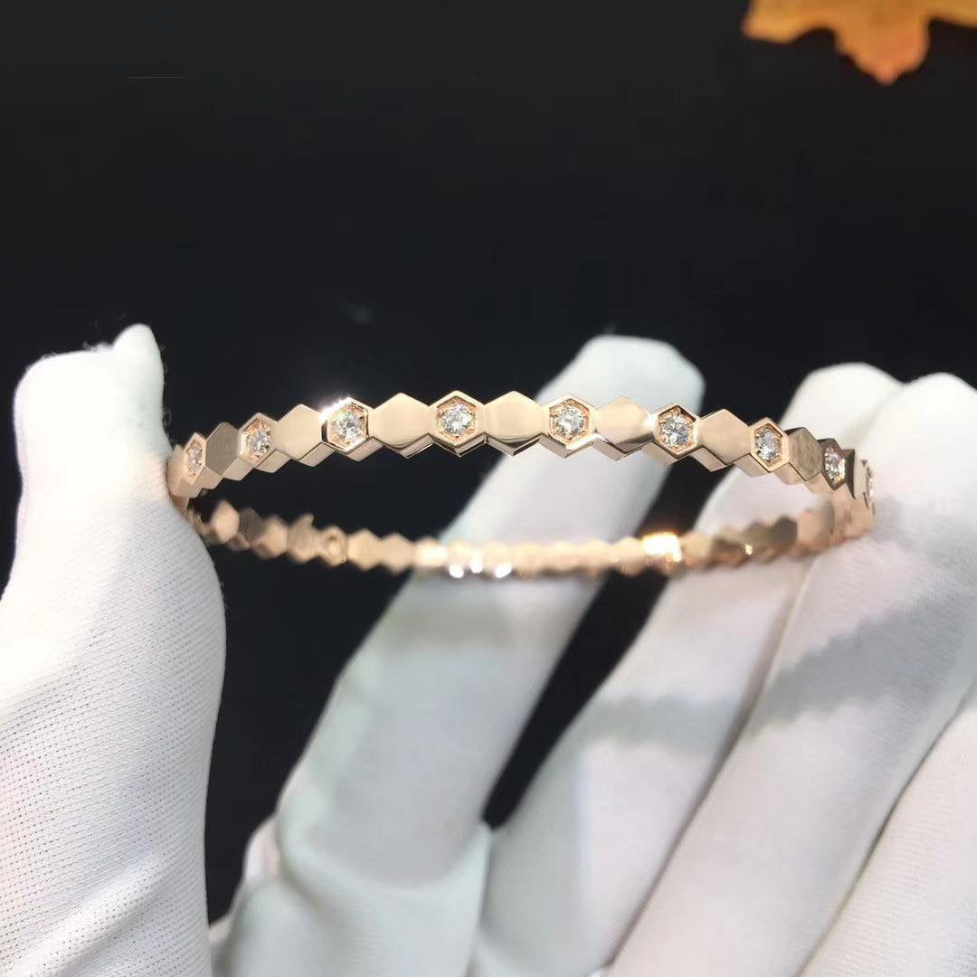 「Lume Jewelry」BEE LOVE ピンクゴールド ダイヤモンド ブレスレット