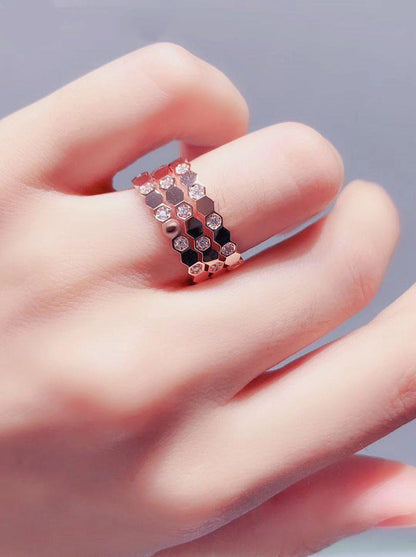 ルムジュエリー「ビー ラブ リング」ピンクゴールド ダイヤモンド