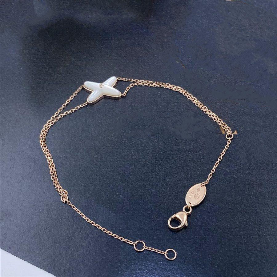 Lume Jewelry JEUX ブレスレット 白蝶貝 ピンクゴールド 1ポイントダイヤ