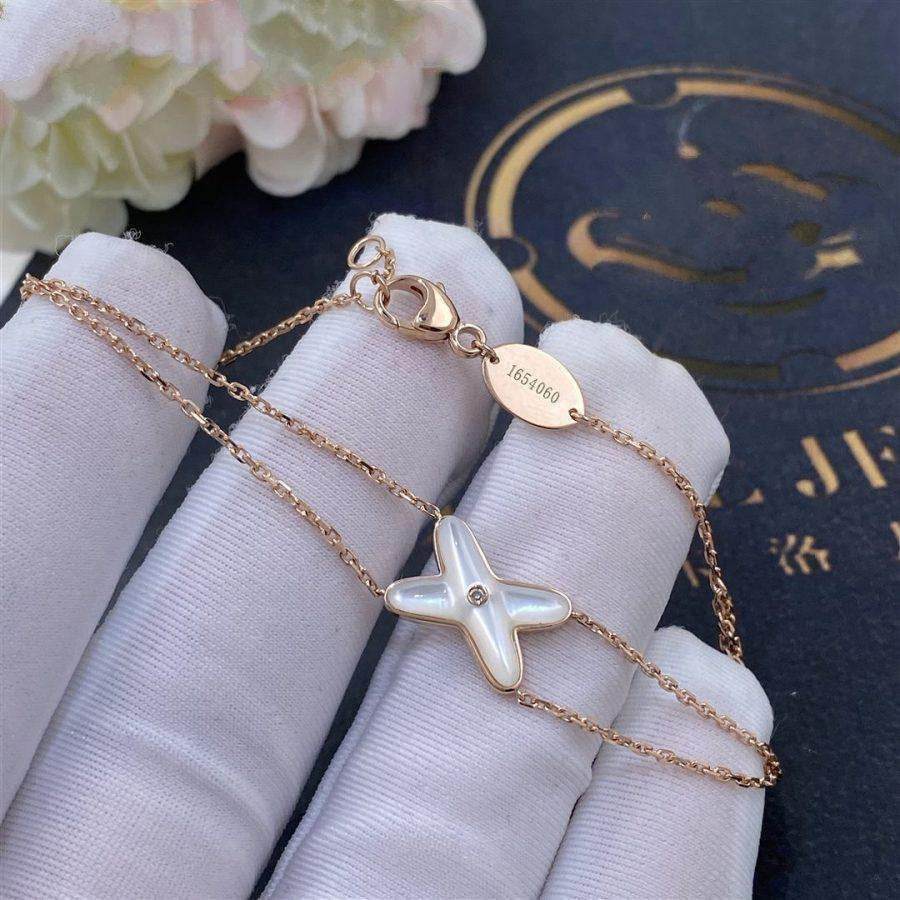 Lume Jewelry JEUX ブレスレット 白蝶貝 ピンクゴールド 1ポイントダイヤ