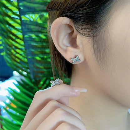 「Lume Jewelry」JEUX DE SILVER DIAMOND EARRINGS