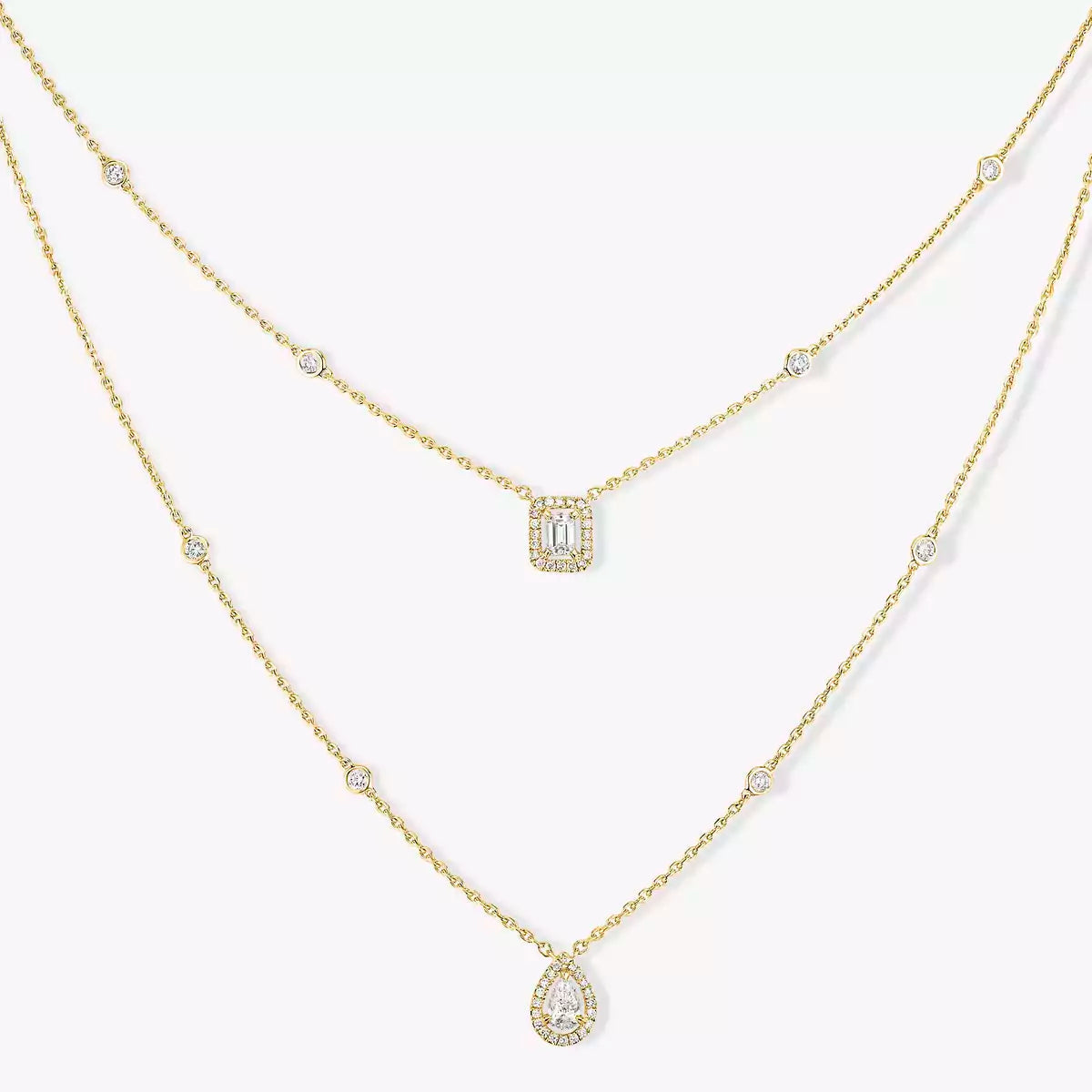 [Lume Jewelry]Diamond Necklace My Twin 2 Rows