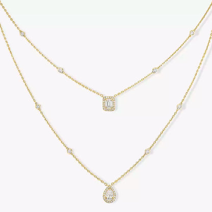 [Lume Jewelry]Diamond Necklace My Twin 2 Rows