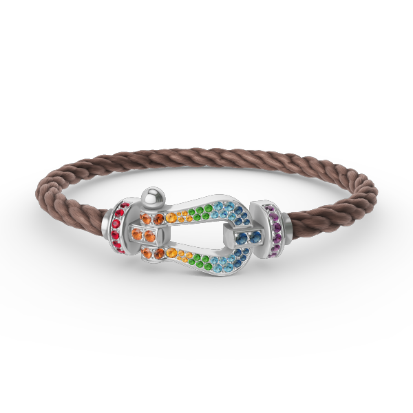 Lume Jewelry FORC ラージホースシュー カラーダイヤモンドブレスレット シルバー