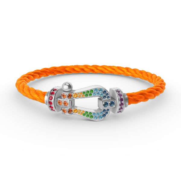 Lume Jewelry FORC ラージホースシュー カラーダイヤモンドブレスレット シルバー