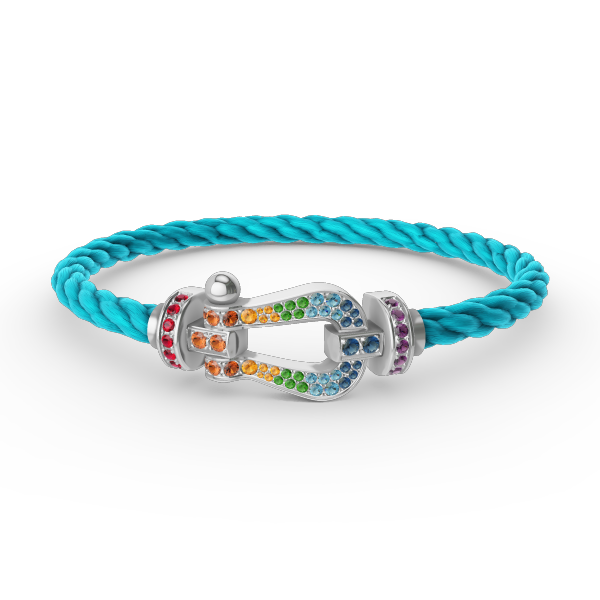 Lume Jewelry FORC ラージホースシュー カラーダイヤモンドブレスレット シルバー