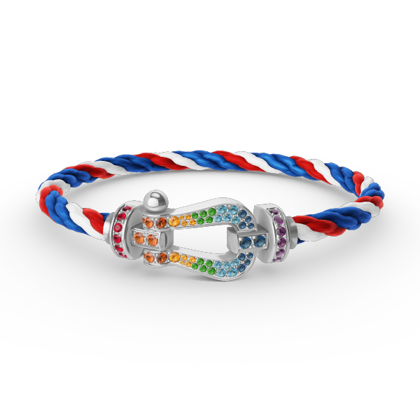 Lume Jewelry FORC ラージホースシュー カラーダイヤモンドブレスレット シルバー