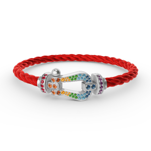 Lume Jewelry FORC ラージホースシュー カラーダイヤモンドブレスレット シルバー
