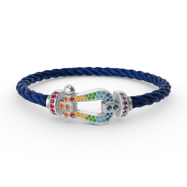 Lume Jewelry FORC ラージホースシュー カラーダイヤモンドブレスレット シルバー