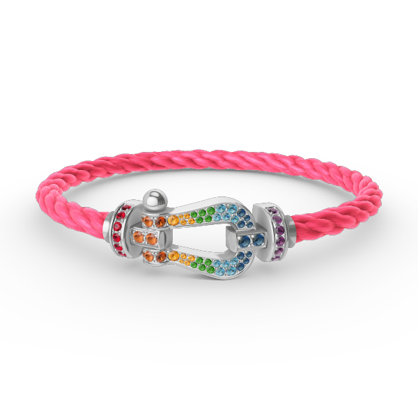Lume Jewelry FORC ラージホースシュー カラーダイヤモンドブレスレット シルバー