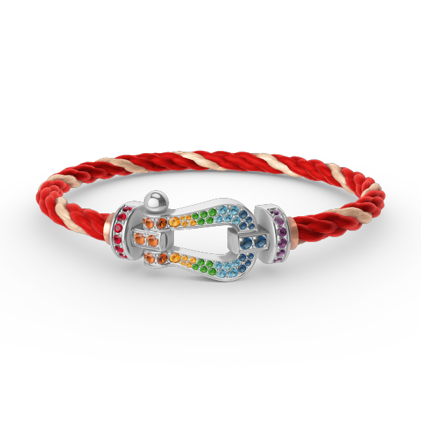 Lume Jewelry FORC ラージホースシュー カラーダイヤモンドブレスレット シルバー