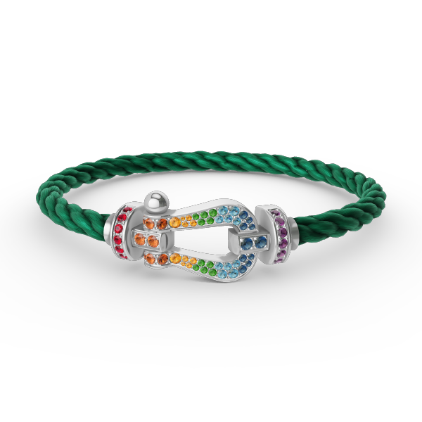 Lume Jewelry FORC ラージホースシュー カラーダイヤモンドブレスレット シルバー