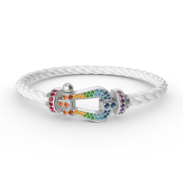 Lume Jewelry FORC ラージホースシュー カラーダイヤモンドブレスレット シルバー