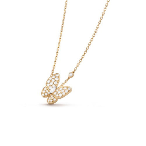 Lume Jewelry バタフライダイヤモンドネックレス