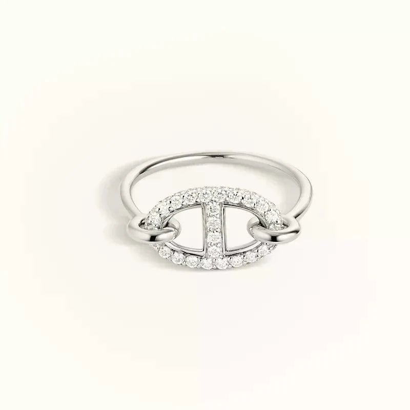 Lume Jewelry RONDE SMALL SILVER DIAMOND RING