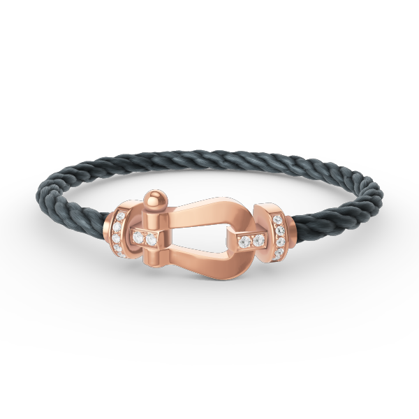Lume Jewelry「フォース ラージ ホースシュー ハーフダイヤモンド ブレスレット ローズゴールド」