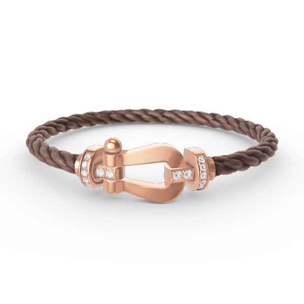 Lume Jewelry「フォース ラージ ホースシュー ハーフダイヤモンド ブレスレット ローズゴールド」