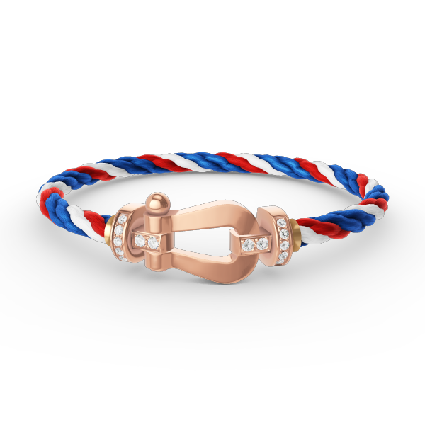 Lume Jewelry「フォース ラージ ホースシュー ハーフダイヤモンド ブレスレット ローズゴールド」
