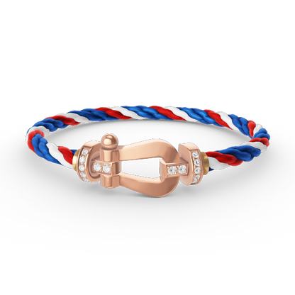 Lume Jewelry「フォース ラージ ホースシュー ハーフダイヤモンド ブレスレット ローズゴールド」