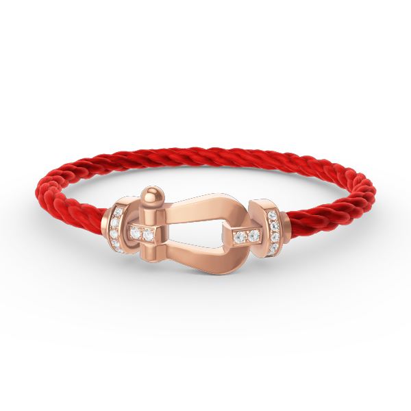 Lume Jewelry「フォース ラージ ホースシュー ハーフダイヤモンド ブレスレット ローズゴールド」