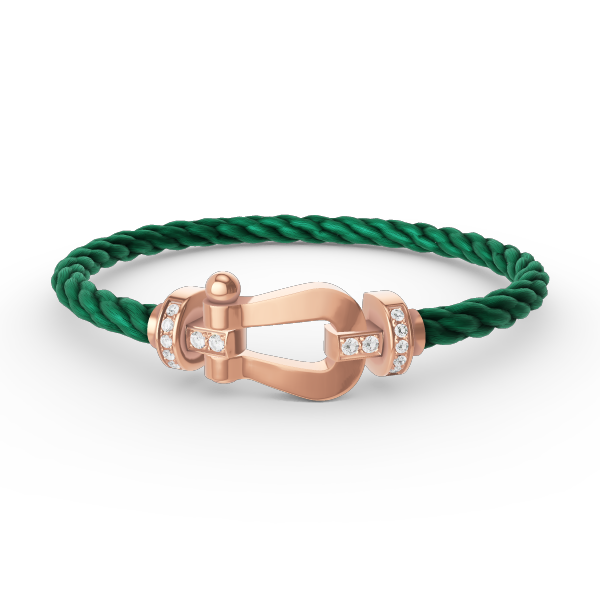 Lume Jewelry「フォース ラージ ホースシュー ハーフダイヤモンド ブレスレット ローズゴールド」
