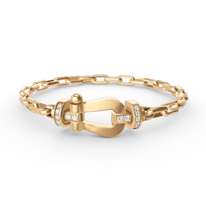 「Lume Jewelry」フォース ラージ ホースシュー クラスプ メタル ブレスレット
