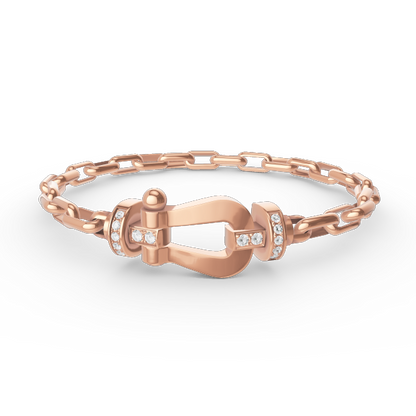 「Lume Jewelry」フォース ラージ ホースシュー クラスプ メタル ブレスレット