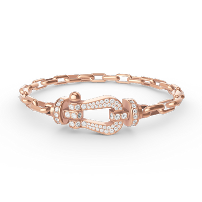 「Lume Jewelry」フォース ラージ ホースシュー クラスプ メタル ブレスレット