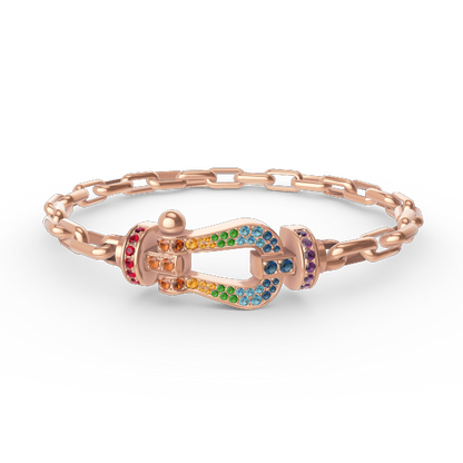 「Lume Jewelry」フォース ラージ ホースシュー クラスプ メタル ブレスレット