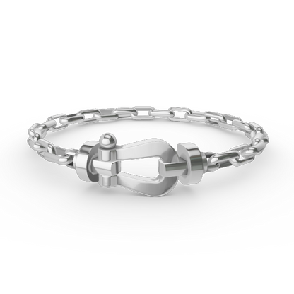 「Lume Jewelry」フォース ラージ ホースシュー クラスプ メタル ブレスレット