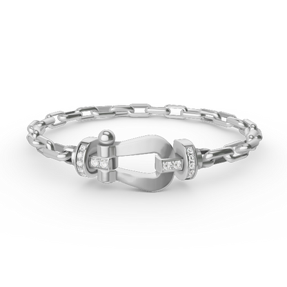 「Lume Jewelry」フォース ラージ ホースシュー クラスプ メタル ブレスレット