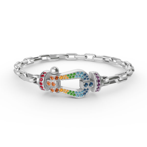 「Lume Jewelry」フォース ラージ ホースシュー クラスプ メタル ブレスレット