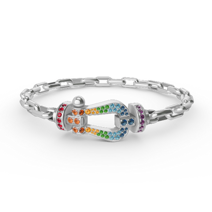 「Lume Jewelry」フォース ラージ ホースシュー クラスプ メタル ブレスレット