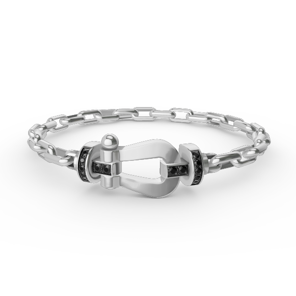 「Lume Jewelry」フォース ラージ ホースシュー クラスプ メタル ブレスレット