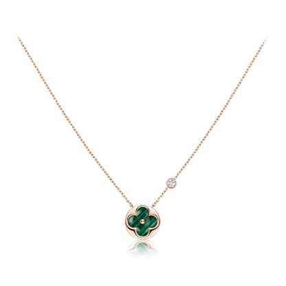 「Lume Jewelry」SUNペンダント ピンクゴールド 1ダイヤモンドネックレス