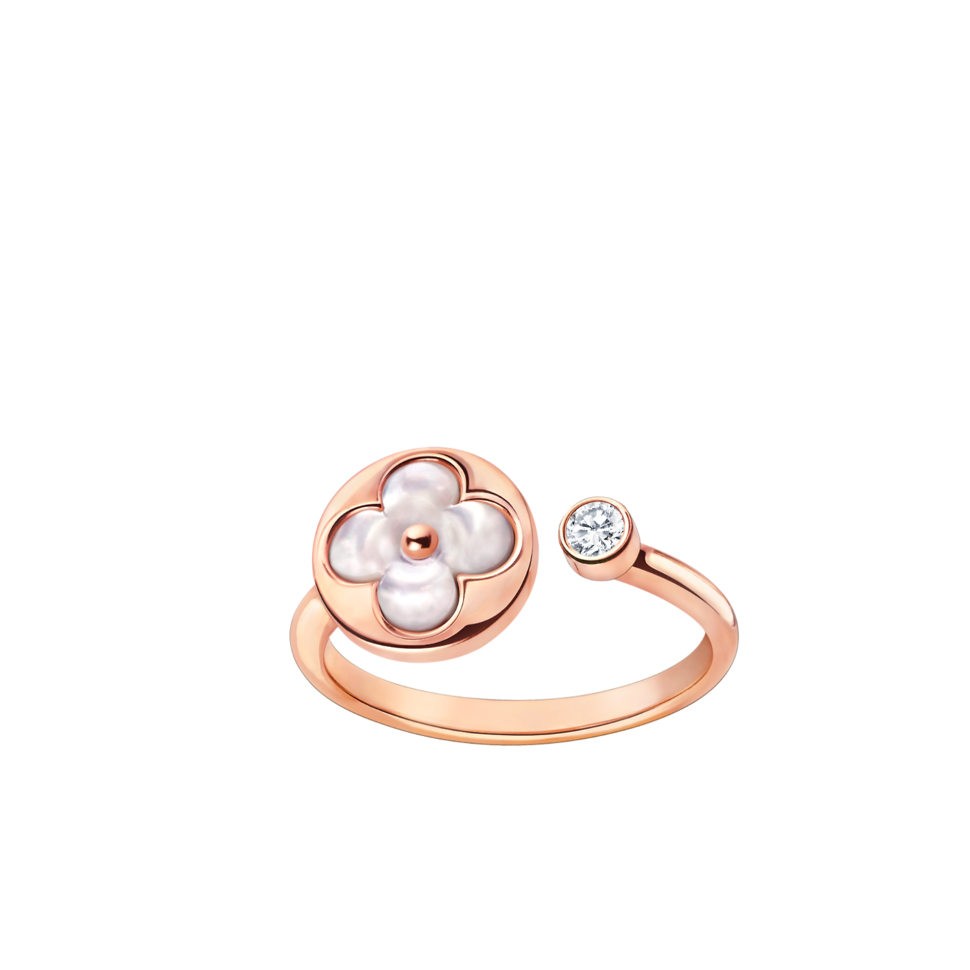 Lume Jewelry®サン 1 ダイヤモンド ピンクMOP リング
