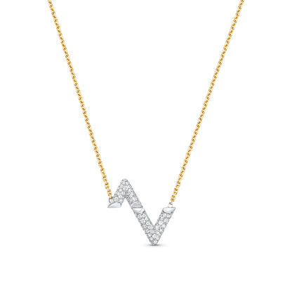 Lume Jewelry ボルト シルバーダイヤモンドペンダントネックレス