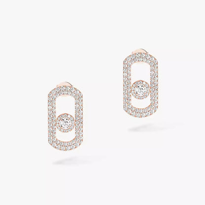 [Lume Jewelry]So Move Pave_-Set Diamond Earrings in Silver