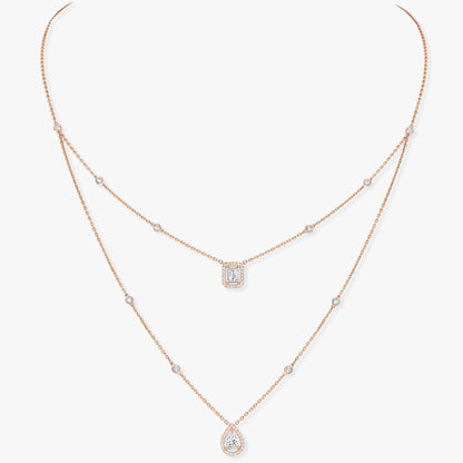 [Lume Jewelry]MY TWIN 2 ROW DIAMOND NECKLACE