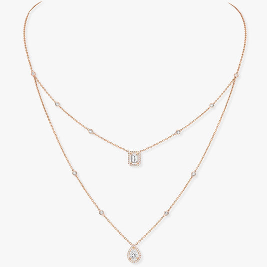 [Lume Jewelry]MY TWIN 2 ROW DIAMOND NECKLACE
