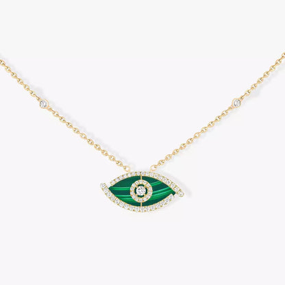 [Lume Jewelry]Lucky Eye Diamond Necklace in Rose Gold and Turquoise