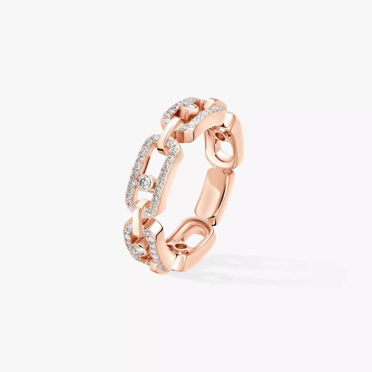 [Lume Jewelry]Move Link Pave_-Set Diamond Ring in Gold