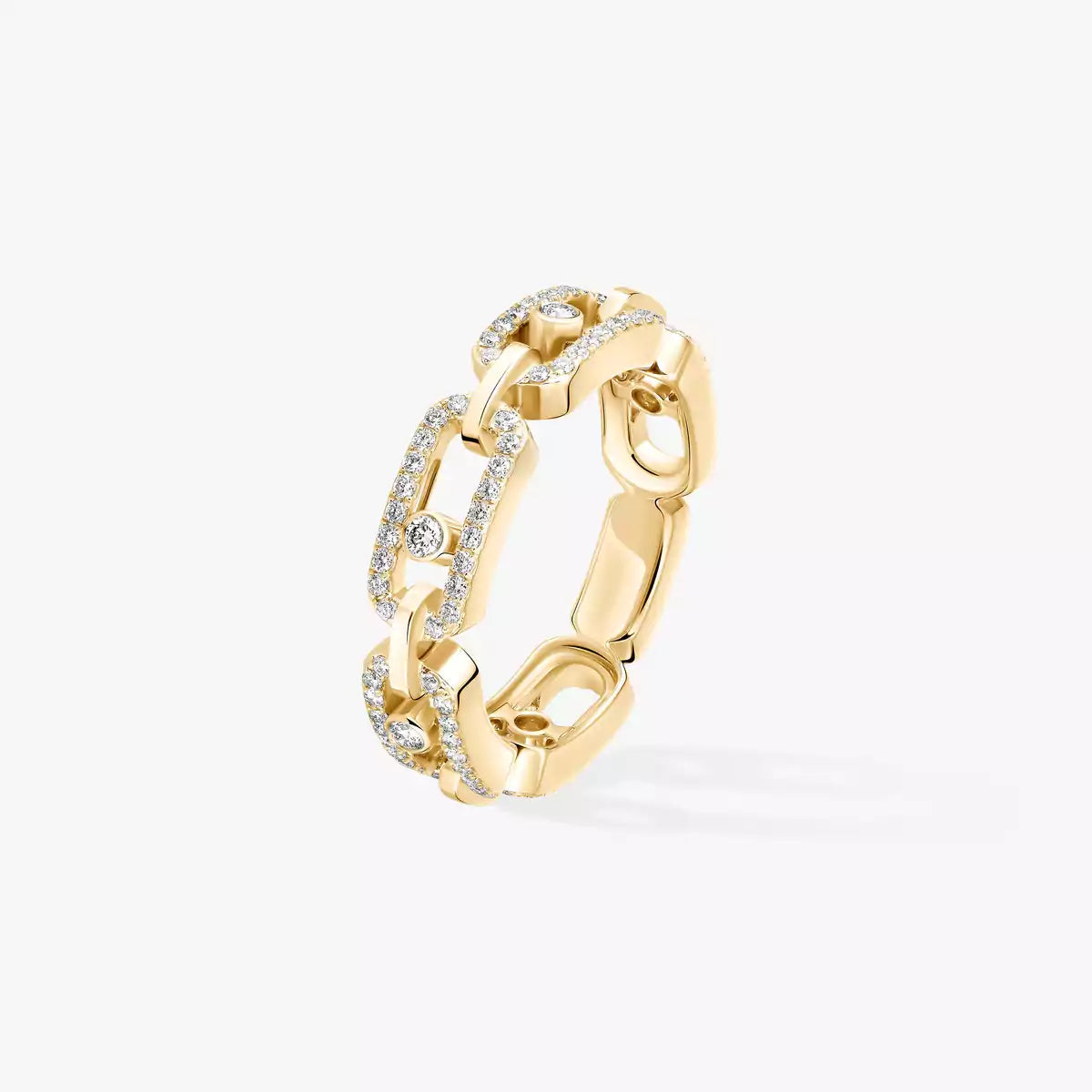 [Lume Jewelry]Move Link Pave_-Set Diamond Ring in Gold