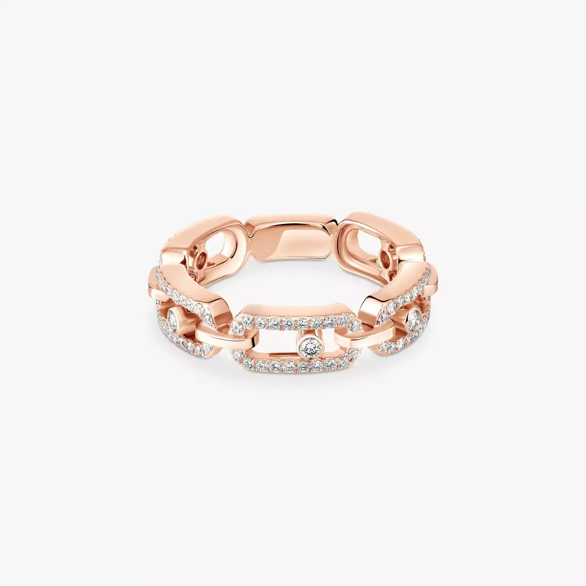 [Lume Jewelry]Move Link Pave_-Set Diamond Ring in Gold