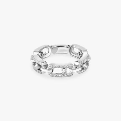 [Lume Jewelry]Move Link Pave_-Set Diamond Ring in Gold