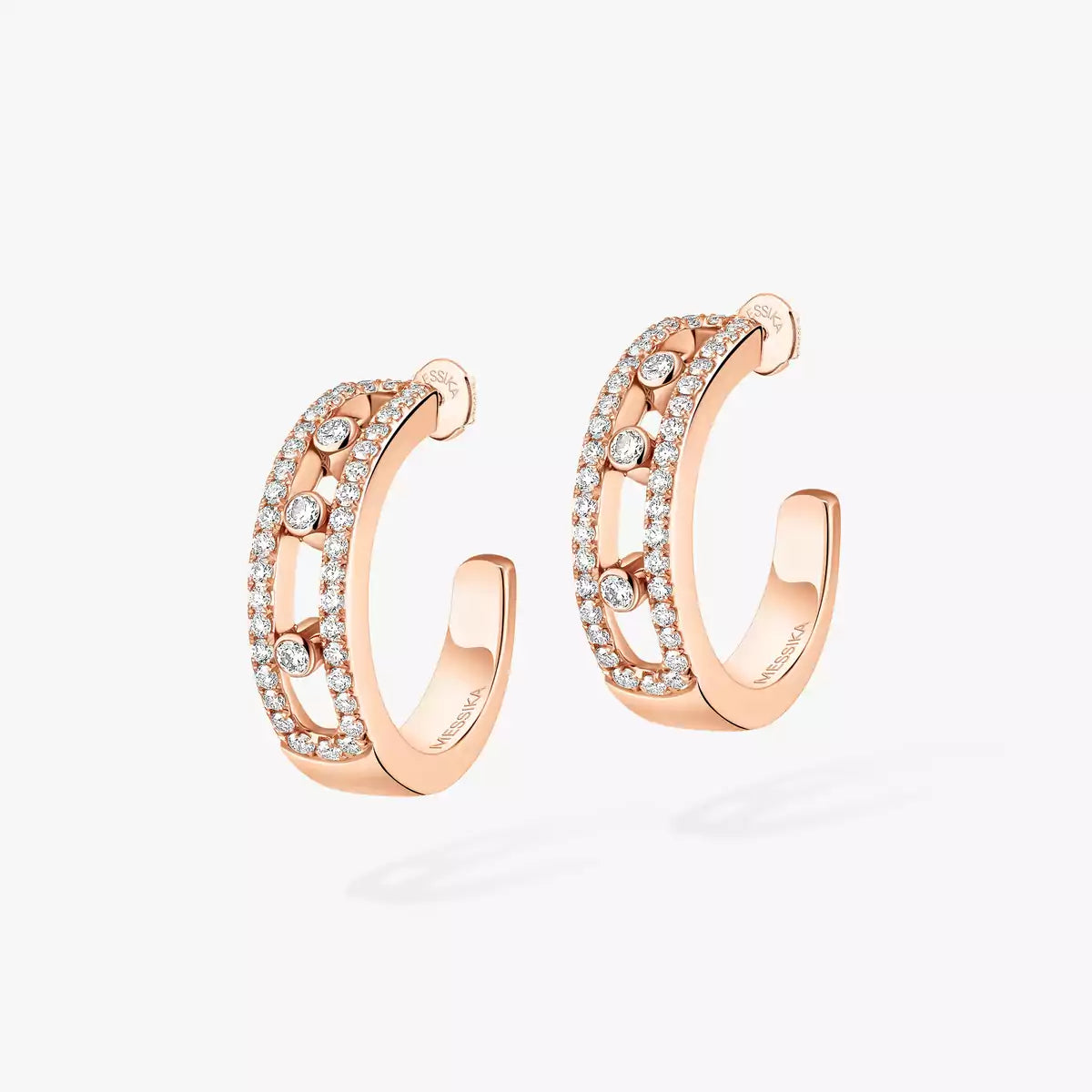 [Lume Jewelry]Diamond Pave_ Hoop Earrings Move