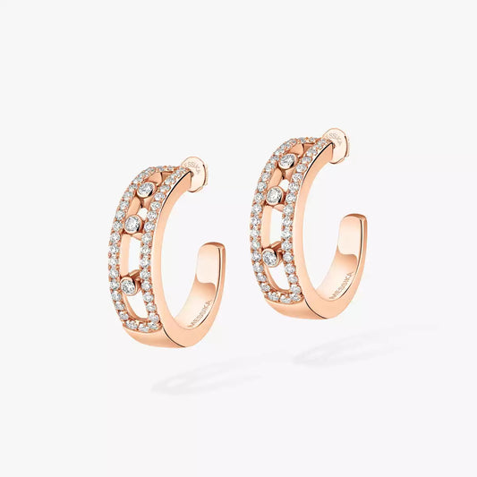 [Lume Jewelry]Diamond Pave_ Hoop Earrings Move