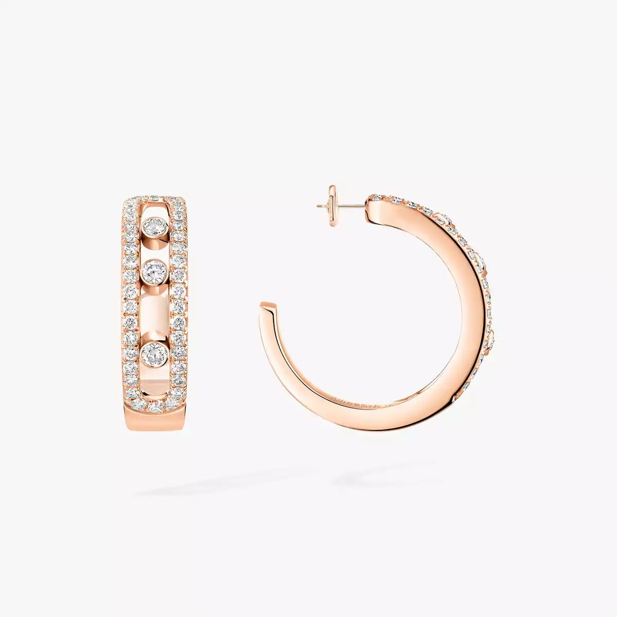[Lume Jewelry]Diamond Pave_ Hoop Earrings Move